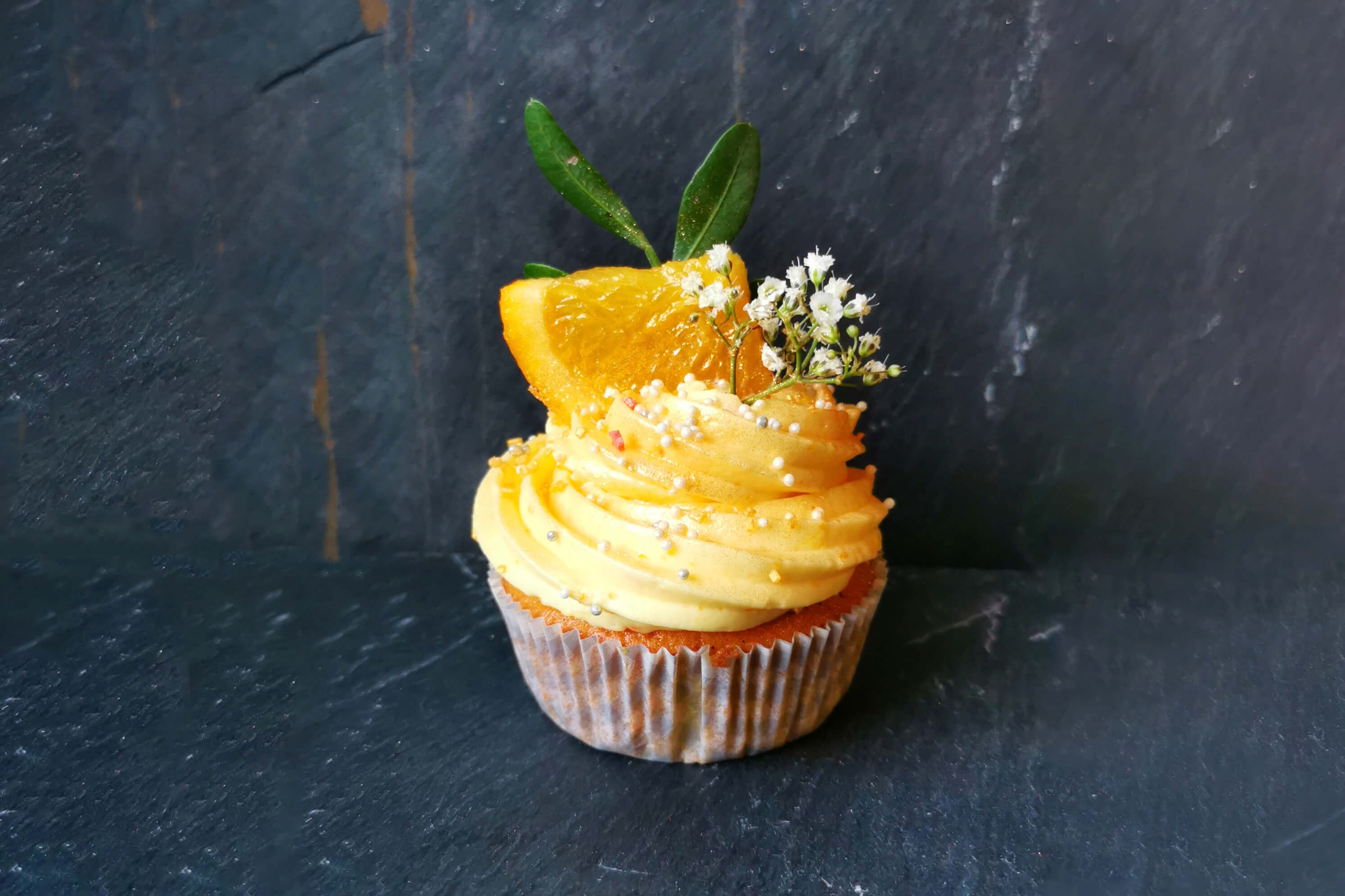 Orangen Cupcake mit BIO PLANETE Olivenöl mit Orange