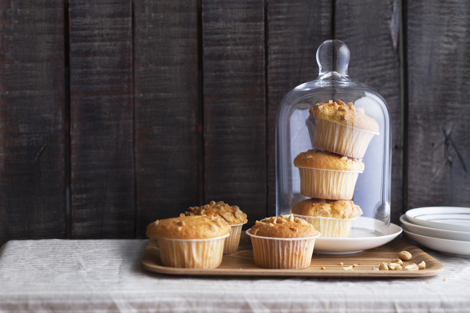 Muffins mit selbstgemachter Erdnusscreme mit BIO PLANETE Erdnussöl nativ