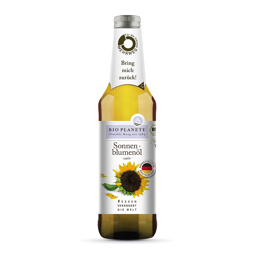 Sonnenblumenöl in der Mehrwegflasche