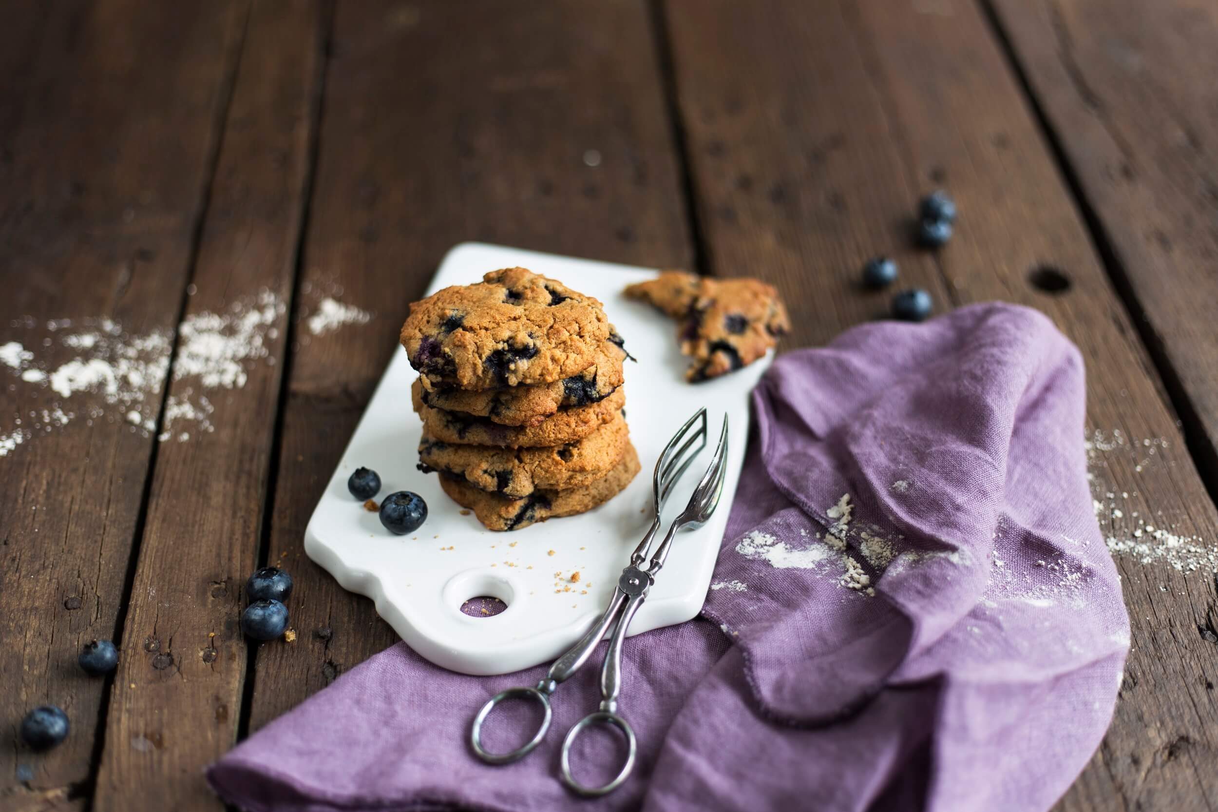 Glutenfreie Blaubeer-Cookies mit BIO PLANETE Kokosöl